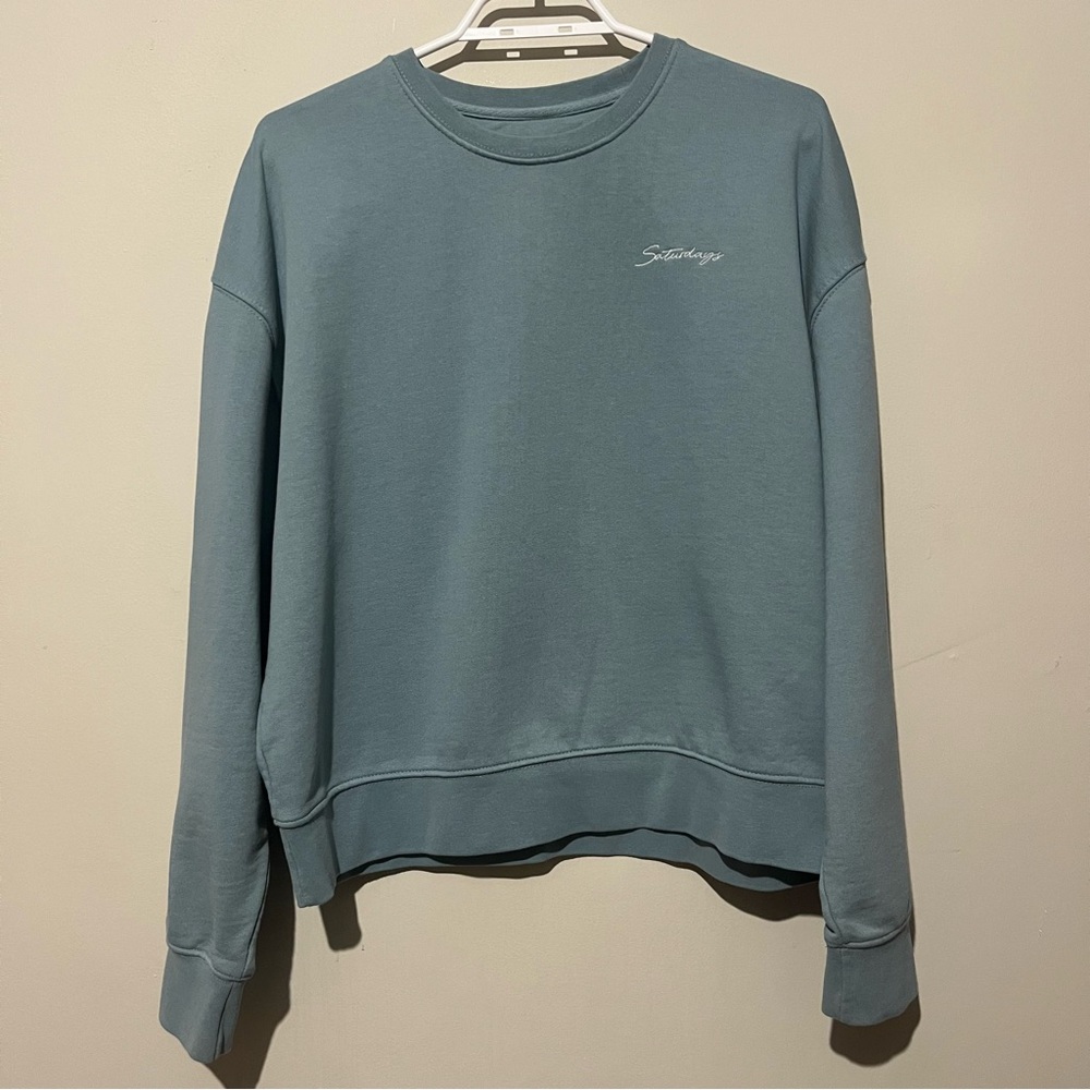 Saturdays New York City blue pull over crew neck medium